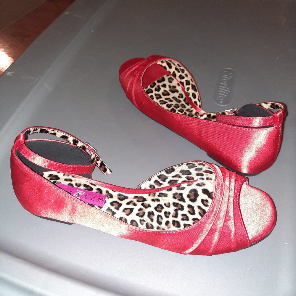 Red Silk sandals